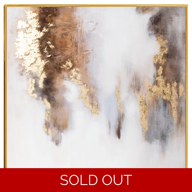 product Image for Metallic Soft Abstract Glass Image In Gold Frame